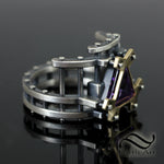 Studded Steampunk Amethyst Ring
