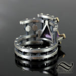 Studded Steampunk Amethyst Ring