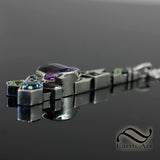 Pixel Cut Amethyst Strappy Pendant