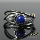 Surf and Sun - Lapis ring in sterling and gold