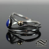 Surf and Sun - Lapis ring in sterling and gold