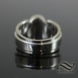 Stepped Shank Opal ring - Sterling Silver