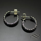 Mud Bogger Tire Tread Hoop Earrings