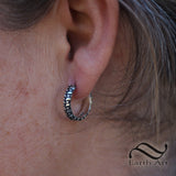 Mud Bogger Tire Tread Hoop Earrings