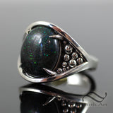 Andamooka Dew Drop Ring - Sterling Silver