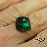 14mm Cushion Cut Green Tourmaline - Sugarloaf Cut