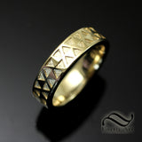 14k Triangle Eternity Wedding Band