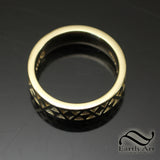 14k Triangle Eternity Wedding Band