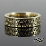 14k Triangle Eternity Wedding Band