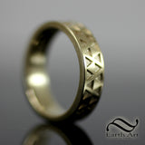 14k Triangle Eternity Wedding Band