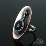 Andamooka Opal Dished up - Sterling and Copper