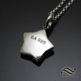 Tiny Moon Star Locket in Sterling Silver