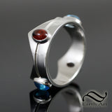 Peach's Crown Ring in Sterling Silver and Natural Gems