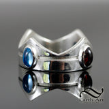 Peach's Crown Ring in Sterling Silver and Natural Gems