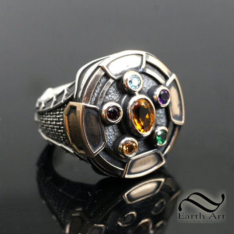 Infinity Signet Ring Infinity Stone Signet Ring – Earth Art