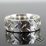 Diamond Plate Band - Mens ring in 14k gold or sterling silver