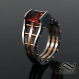 Studded Tourmaline in Sterling and Rose gold