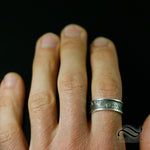 Topo Map Ring - Mens ring in 14k gold or sterling silver