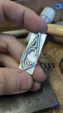 Australian opal and Ruby in Abstract Pendant - Sterling Silver