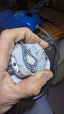 Australian opal and Ruby in Abstract Pendant - Sterling Silver