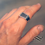 Mokume Gane Signet Ring - Sterling and Copper