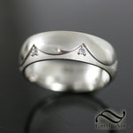 Modern Crown Ring in 14k gold or Sterling Silver