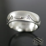 Modern Crown Ring in 14k gold or Sterling Silver