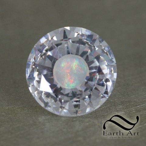 Opal and Cubic Zirconia - 11mm Round