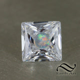 Opal and Cubic Zirconia - 10mm Square