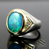 Timeless Opal Signet ring in 18k and Sterling