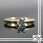 1/2 carat Milgrain solitaire Ring - 14k