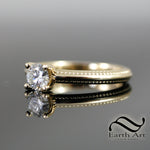 1/2 carat Milgrain solitaire Ring - 14k