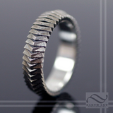 Segmented Scale Armor Ring - 14k or Sterling Silver