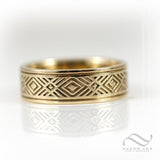 Mens Wide Art Deco Inspired Band