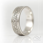 Mens Wide Art Deco Inspired Band