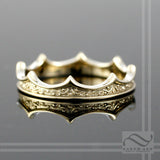 Ladies Petite Paisley 14k Gold Crown Ring