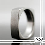 The Golden Square - 14k Wedding Band - squircle ring
