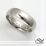 Classic Mens Comfort fit domed wedding band - Platinum - 6mm wide