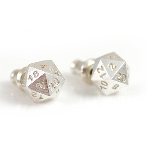 D20 Double Damage Earrings - sterling silver or 14k – Earth Art