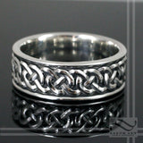 Mens Celtic Knot ring - Sterling Silver - Infinity knot pattern