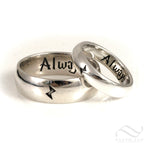 Always - Mens Sterling Silver Wedding Band or Promise Ring