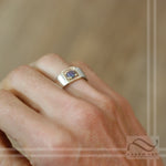 Solid Round Australian Opal ring in 14k and sterling silver