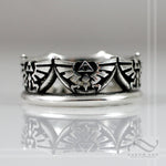 Hyrule Crest Crown Ring - Sterling Silver