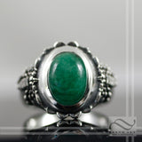 Mens Scorpion And Emerald Signet Ring in Solid Sterling Silver