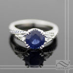 Natural Sapphire Three stone ring in 14k