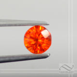 5mm round faceted Zincite - Concave cut loose gemstone