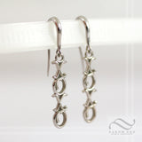 XOXO Earrings in Solid Sterling Silver or Gold