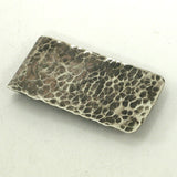 Oxidized and Hammered Sterling Silver Money Clip