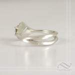 D20 Engagement ring in Mixed Metals - Sterling silver or white gold