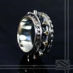 Sterling and Yellow Sapphire Men's Steampunk Band